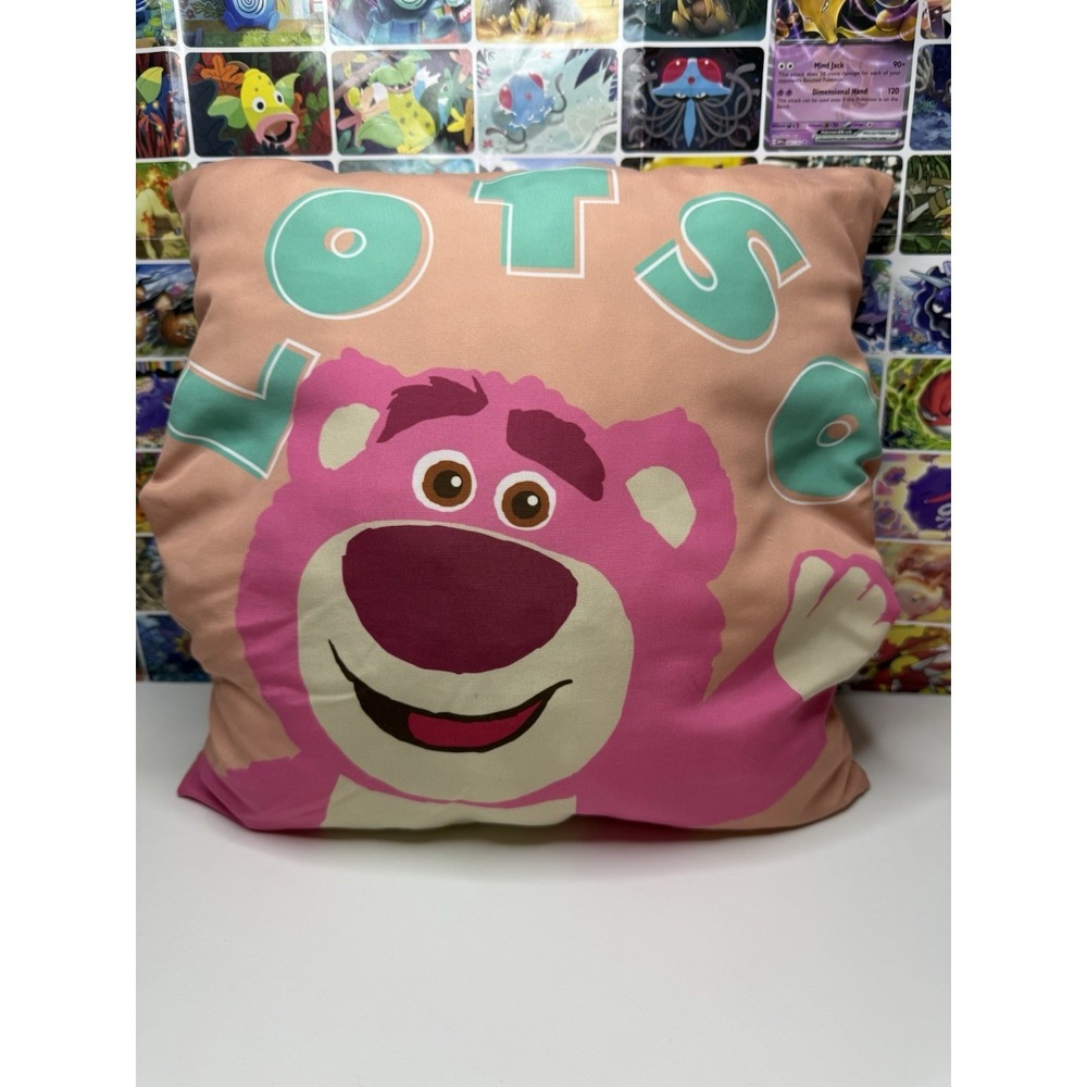 Disney Pixar Toy Story Lotso Bear Throw‎ Pillow Hand Warmer Cushion Pink 13x13